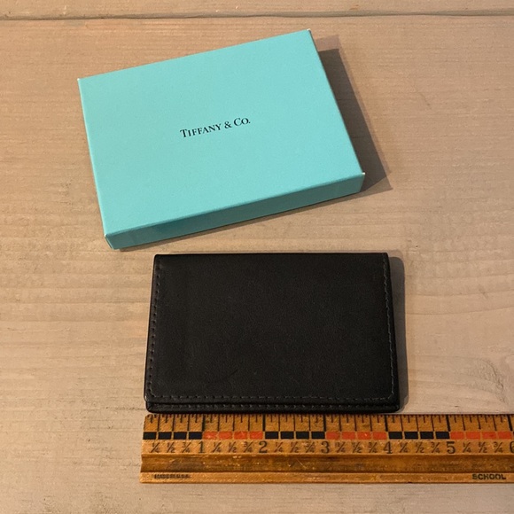 Tiffany & Co. Black Leather Card Holder - Picture 5 of 6